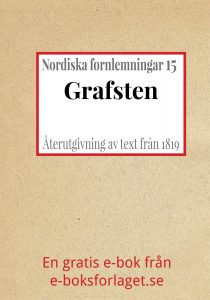 Book Cover: Nordiska fornlemningar 15 – XV. Grafsten