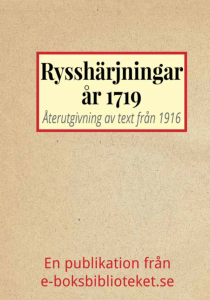 Book Cover: Rysshärjningarna år 1719