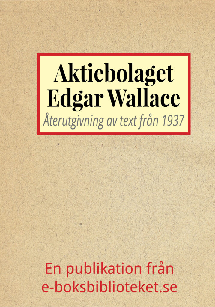 Book Cover: Aktiebolaget Edgar Wallace