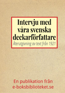 Book Cover: Intervju med svenska deckarförfattarna