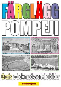 Färglägg ruinstaden Pompeji