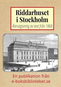 Book Cover: Skildring av Riddarhuset