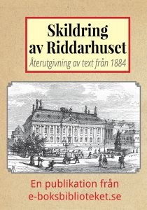 Book Cover: Skildring av Riddarhuset