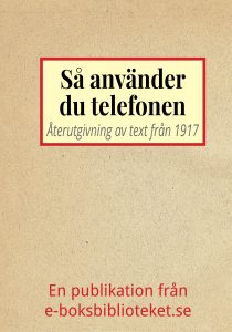 Book Cover: Så använder du telefonen