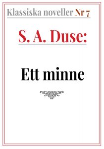 Book Cover: Klassiska noveller 7. S. A. Duse – Ett minne. Skiss