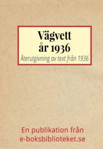 Book Cover: Vägvett år 1936