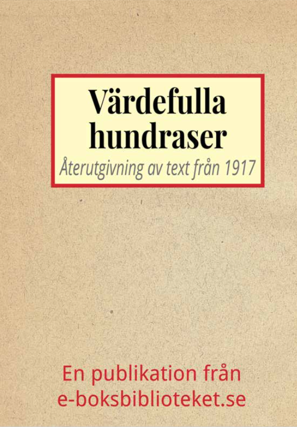 Book Cover: Värdefullaste hundraserna