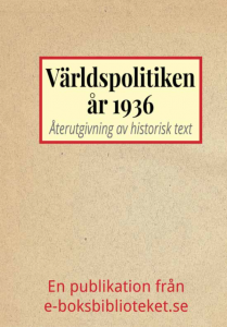 Book Cover: Världspolitiken år 1936