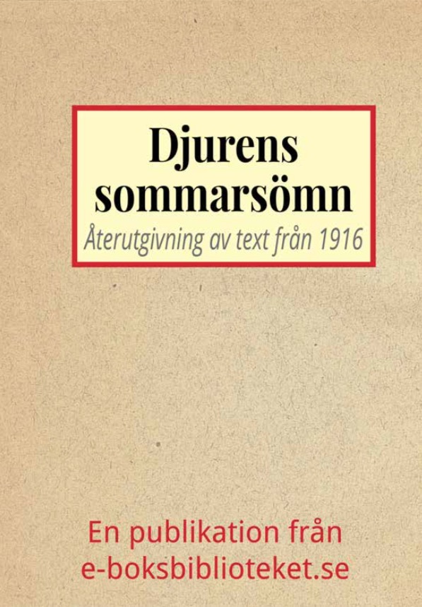 Book Cover: Djurens sommarsömn