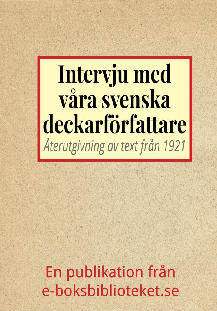 Book Cover: Intervju med svenska deckarförfattarna